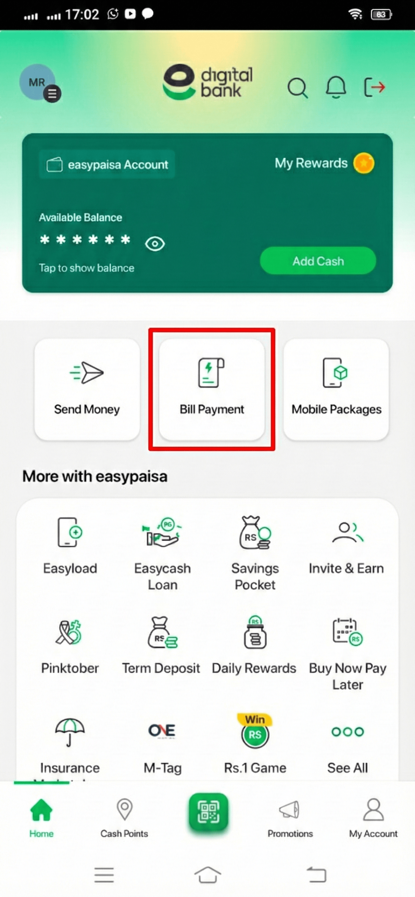 it is an infographic on how you can pay fesco bill on EasyPaisa.