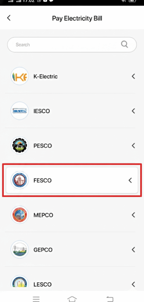 it is an infographic; just select Fesco.